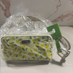 Kate Spade White and Yellow Lemon Pattern Bag